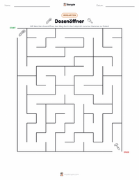 Dosenöffner druckbare Arbeitsblatt Vorschau