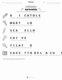 Anteprima della scheda stampabile di Apriscatole