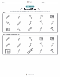 Dosenöffner druckbare Arbeitsblatt Vorschau