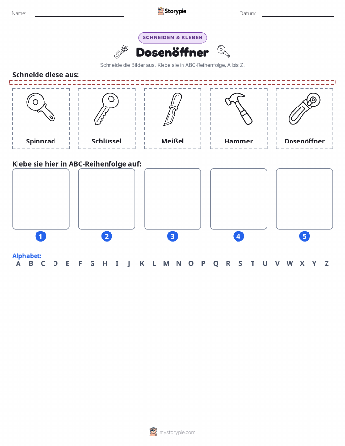 Schneiden & Einfügen Alphabet