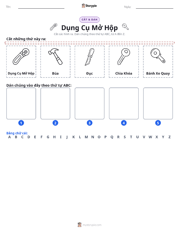 Cắt & Dán Chữ Cái