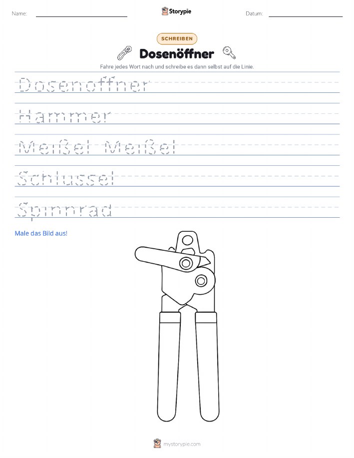 Schreibübung