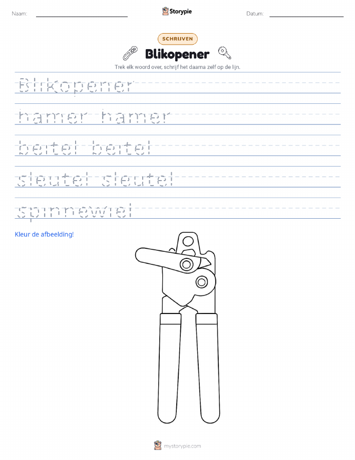 Schrijf Oefening