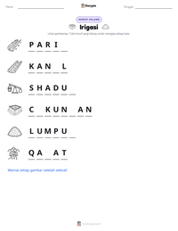 Prabaca lembar kerja cetak Irigasi