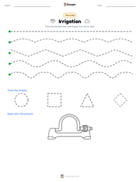 Irrigation printable worksheet preview