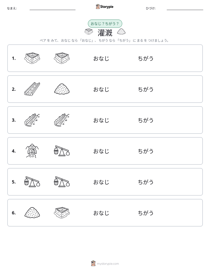 同じか違うか
