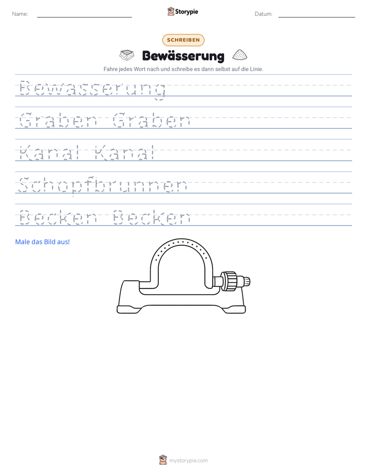 Schreibübung