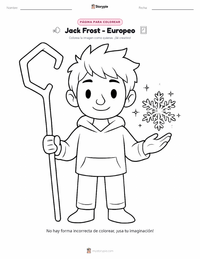 Página para colorear de Jack Frost - Europeo para niños