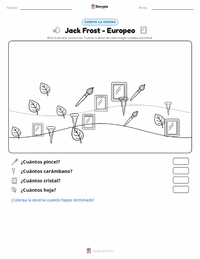 Vista previa de la hoja de trabajo imprimible de Jack Frost - Europeo
