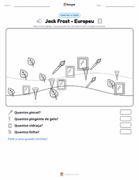 Prévia da folha de atividades imprimível Jack Frost - Europeu