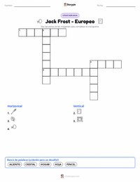 Vista previa de la hoja de trabajo imprimible de Jack Frost - Europeo