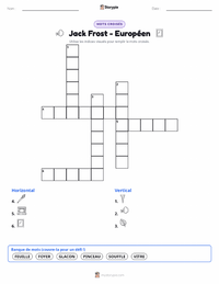 Aperçu de la feuille de travail imprimable Jack Frost - Européen