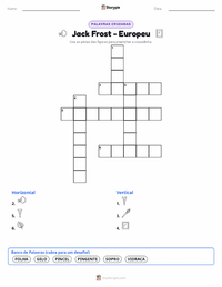 Prévia da folha de atividades imprimível Jack Frost - Europeu