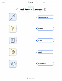 Jack Frost - European printable worksheet for kids