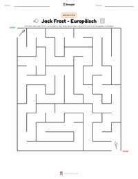 Jack Frost - Europäisch druckbare Arbeitsblatt Vorschau