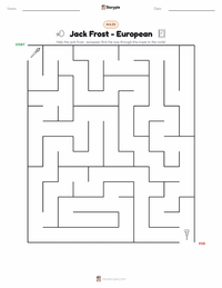 Jack Frost - European printable worksheet preview