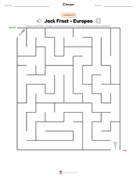 Vista previa de la hoja de trabajo imprimible de Jack Frost - Europeo