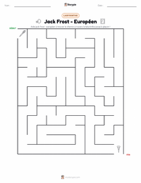 Aperçu de la feuille de travail imprimable Jack Frost - Européen