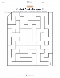 Anteprima della scheda stampabile di Jack Frost - Europeo