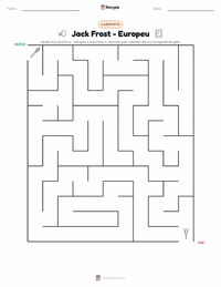 Prévia da folha de atividades imprimível Jack Frost - Europeu