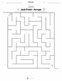 Jack Frost - Avrupalı yazdırılabilir çalışma sayfası önizlemesi
