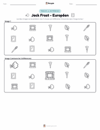 Aperçu de la feuille de travail imprimable Jack Frost - Européen