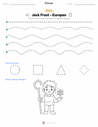 Vista previa de la hoja de trabajo imprimible de Jack Frost - Europeo