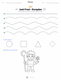 Aperçu de la feuille de travail imprimable Jack Frost - Européen