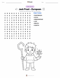 Jack Frost - European printable worksheet preview