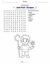 Vista previa de la hoja de trabajo imprimible de Jack Frost - Europeo