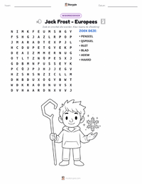 Jack Frost - Europees afdrukbare werkblad voorbeeld