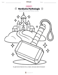 Nordische Mythologie druckbare Arbeitsblatt Vorschau