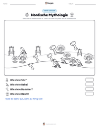Nordische Mythologie druckbare Arbeitsblatt Vorschau