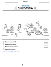 Norse Mythology printable worksheet preview