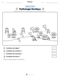 Aperçu de la feuille de travail imprimable Mythologie Nordique