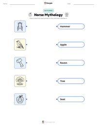 Norse Mythology printable worksheet preview