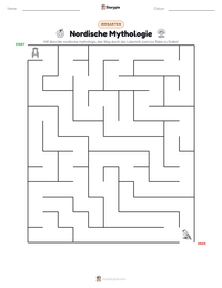 Nordische Mythologie druckbare Arbeitsblatt Vorschau