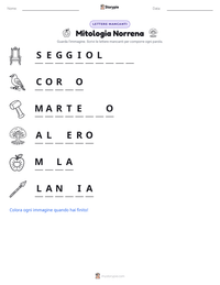 Anteprima della scheda stampabile di Mitologia Norrena
