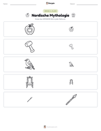Nordische Mythologie druckbare Arbeitsblatt Vorschau