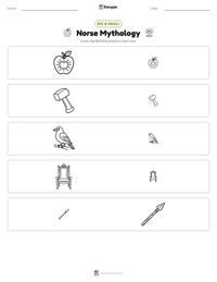 Norse Mythology printable worksheet preview