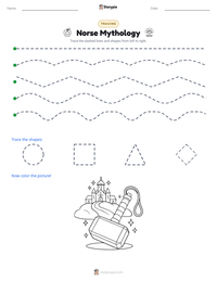 Norse Mythology printable worksheet preview