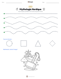 Aperçu de la feuille de travail imprimable Mythologie Nordique