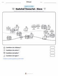 Aperçu de la feuille de travail imprimable Kochtcheï l'Immortel - Slave