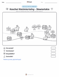 Podgląd drukowalnego arkusza ćwiczeń Kościej Nieśmiertelny - Słowiański