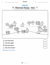 Ölümsüz Koschei - Slav yazdırılabilir çalışma sayfası önizlemesi