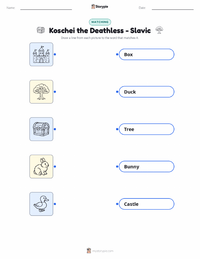 Koschei the Deathless - Slavic printable worksheet for kids