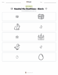Koschei the Deathless - Slavic printable worksheet preview