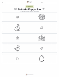 Ölümsüz Koschei - Slav yazdırılabilir çalışma sayfası önizlemesi