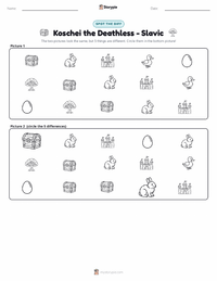 Koschei the Deathless - Slavic printable worksheet preview