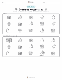 Ölümsüz Koschei - Slav yazdırılabilir çalışma sayfası önizlemesi